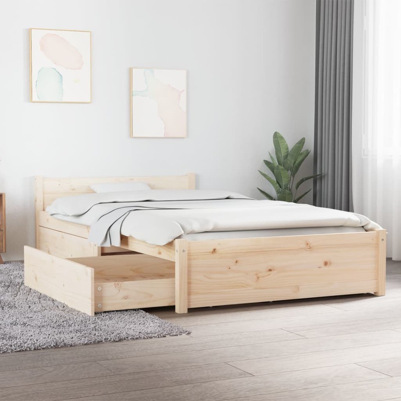Berkfield Bed Frame with Drawers 90×200 cm