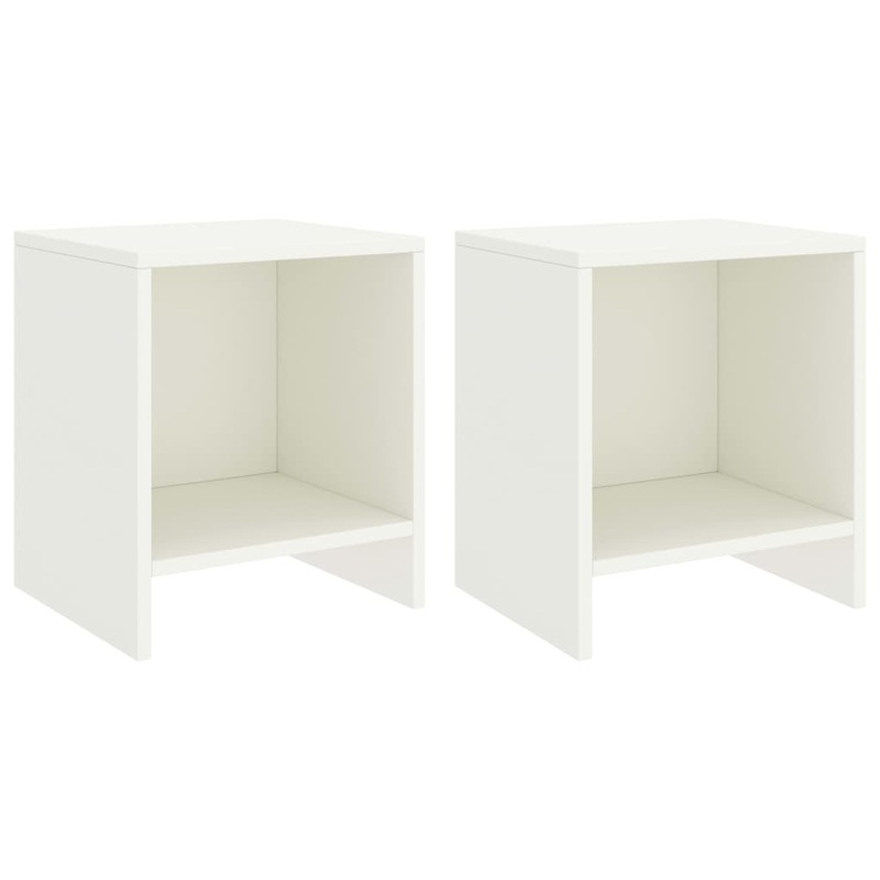 Berkfield Bedside Cabinets 2 pcs White 35x30x40 cm Solid Pinewood