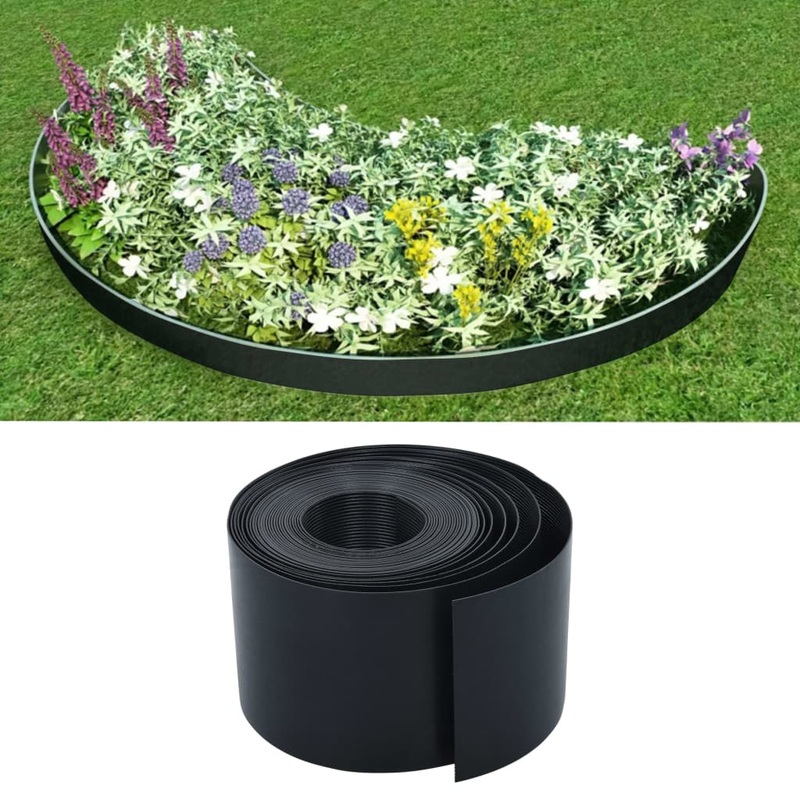 Berkfield Garden Edging Black 10 m 15 cm PE