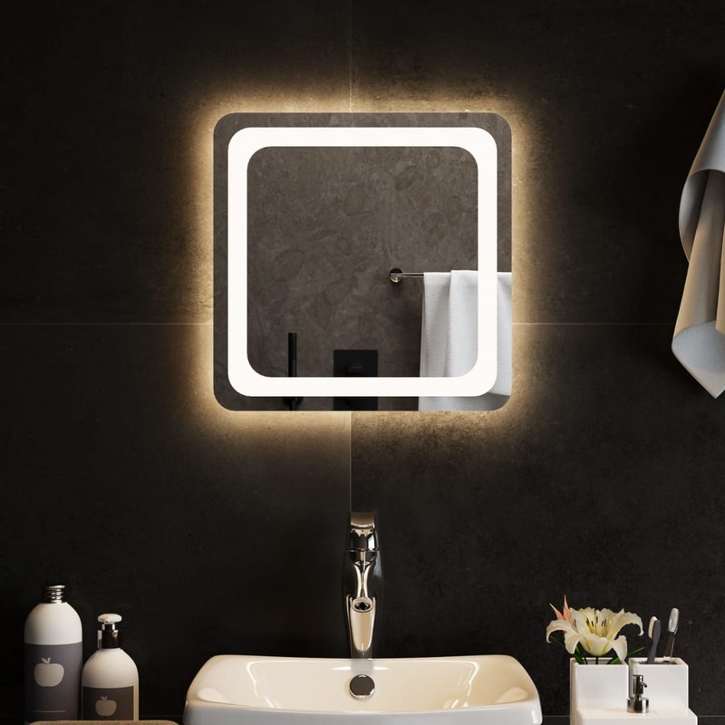 Berkfield LED Bathroom Mirror 40×40 cm