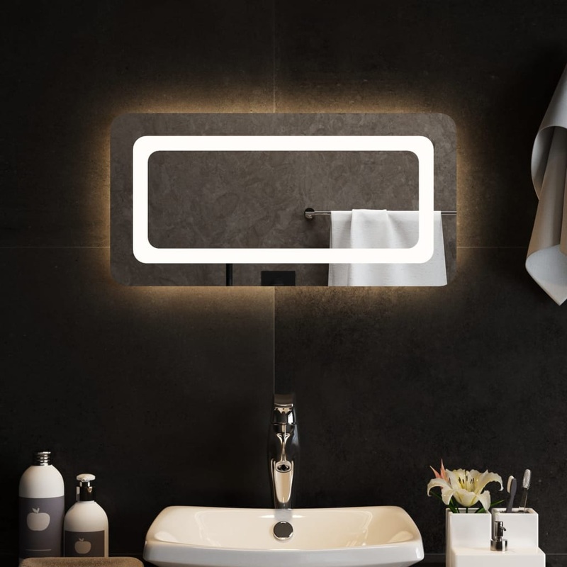 Berkfield LED Bathroom Mirror 60×30 cm