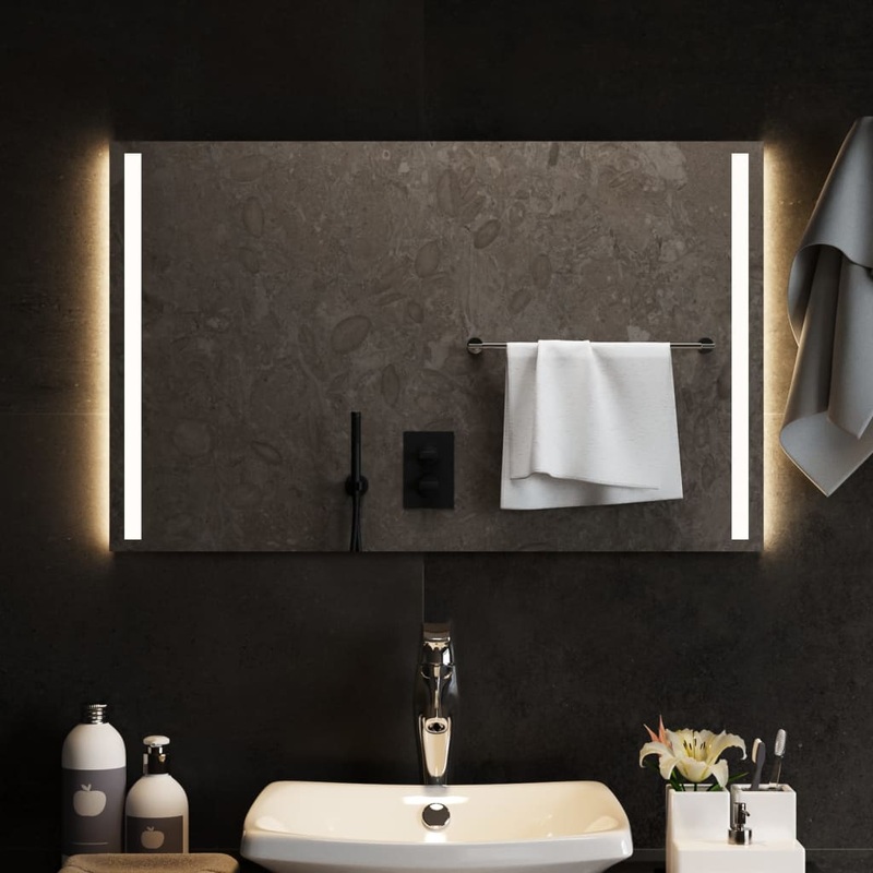 Berkfield LED Bathroom Mirror 80×50 cm