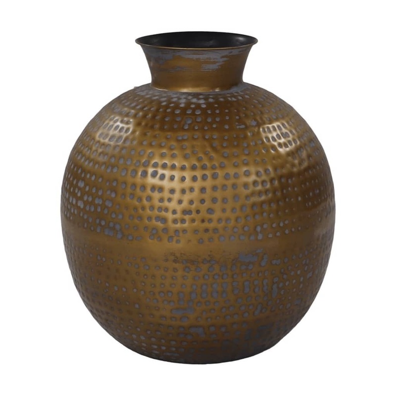 HSM Collection Vase Padua Large 40×45 cm Gold and Grey