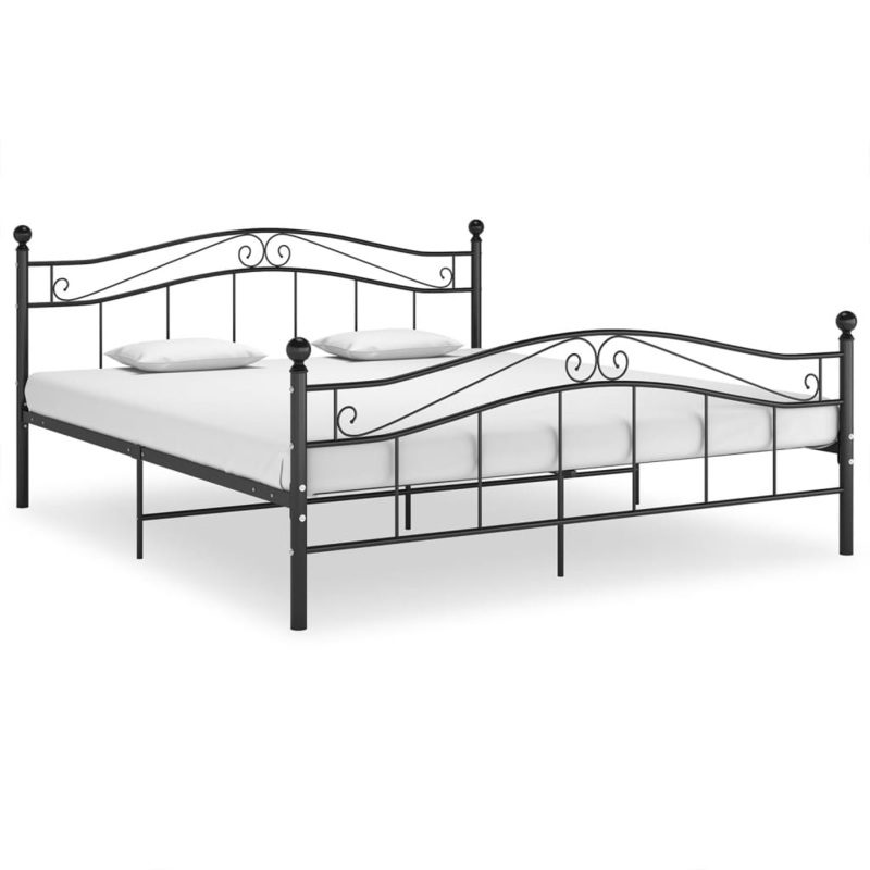 Berkfield Bed Frame Black Metal 140×200 cm