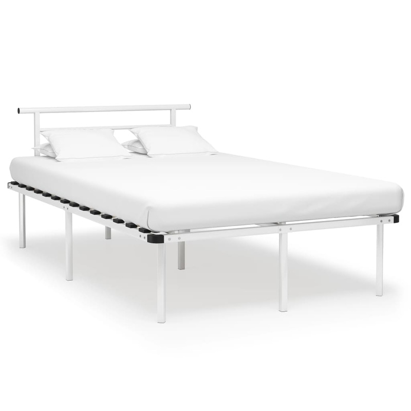 Berkfield Bed Frame White Metal 120×200 cm