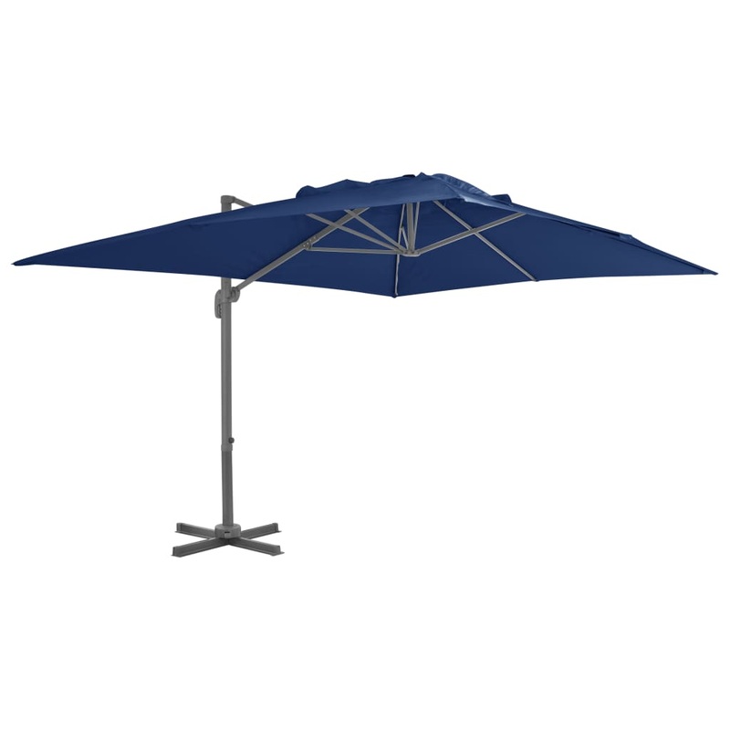 Berkfield Cantilever Umbrella with Aluminium Pole 4×3 m Azure Blue