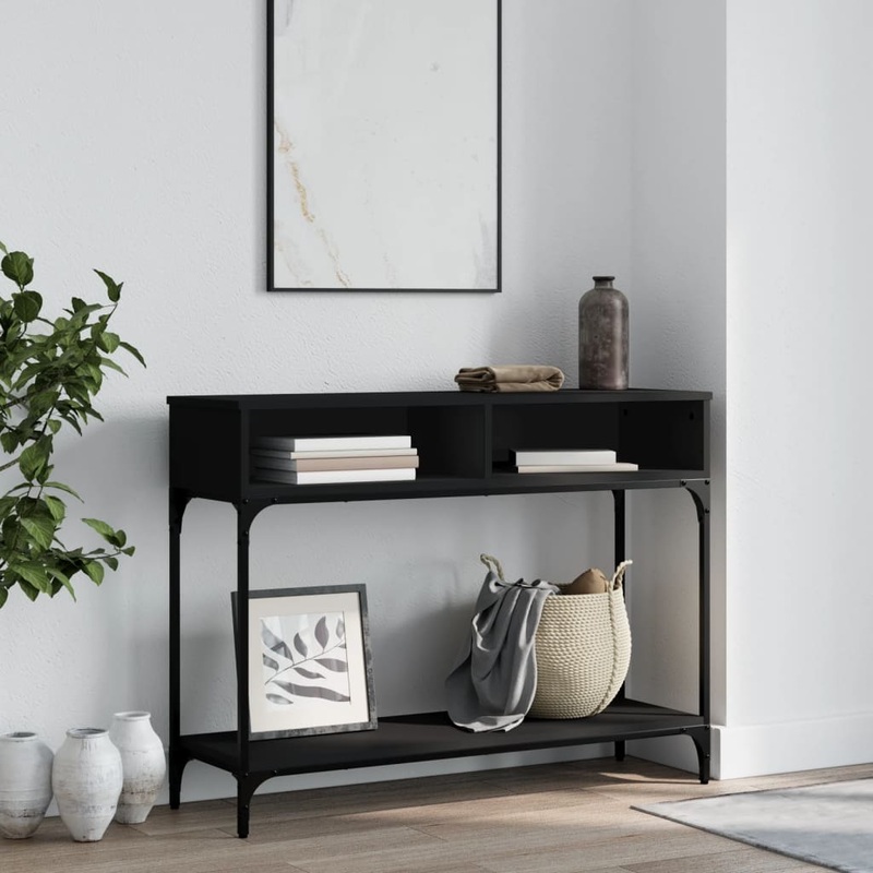 Berkfield Console Table Black 100×30.5×75 cm Engineered Wood