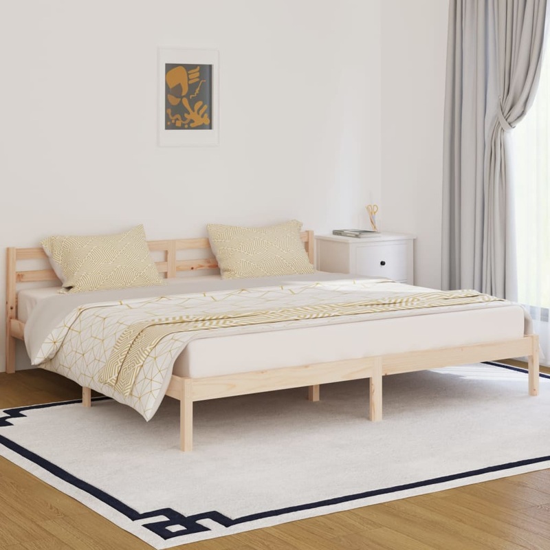 Berkfield Day Bed Solid Wood Pine 200×200 cm Super King