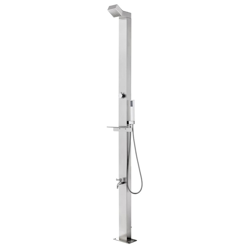 Berkfield Garden Shower 220 cm Stainless Steel