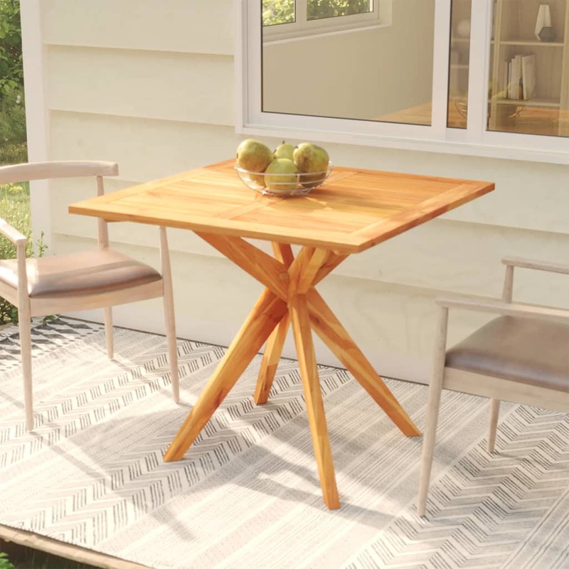 Berkfield Garden Table 85x85x75 cm Solid Wood Acacia