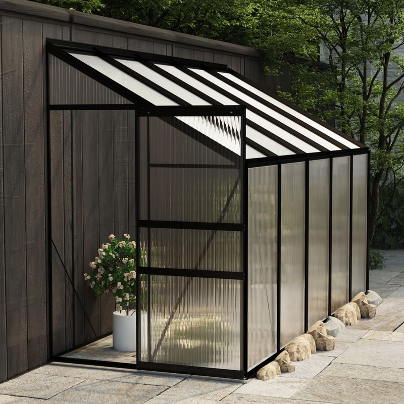 Berkfield Greenhouse Anthracite Aluminium 6.5 m__