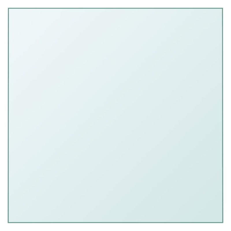 Berkfield Table Top Transparent 50×50 cm Tempered Glass