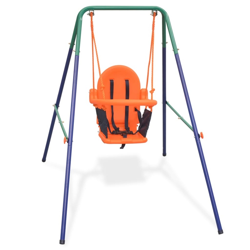 Berkfield Toddler Swing Set with Safety Harness Orange