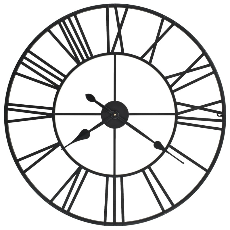 Berkfield Vintage Wall Clock with Quartz Movement Metal 80 cm XXL