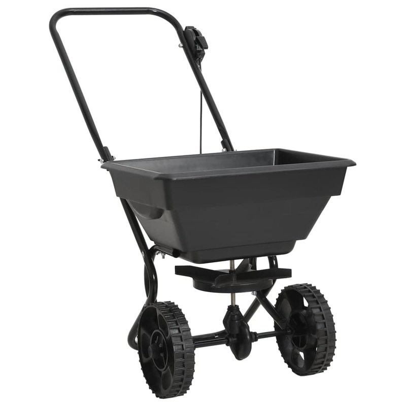 Berkfield Walk Behind Salt Spreader PVC and Steel 92x46x70 cm 15 L