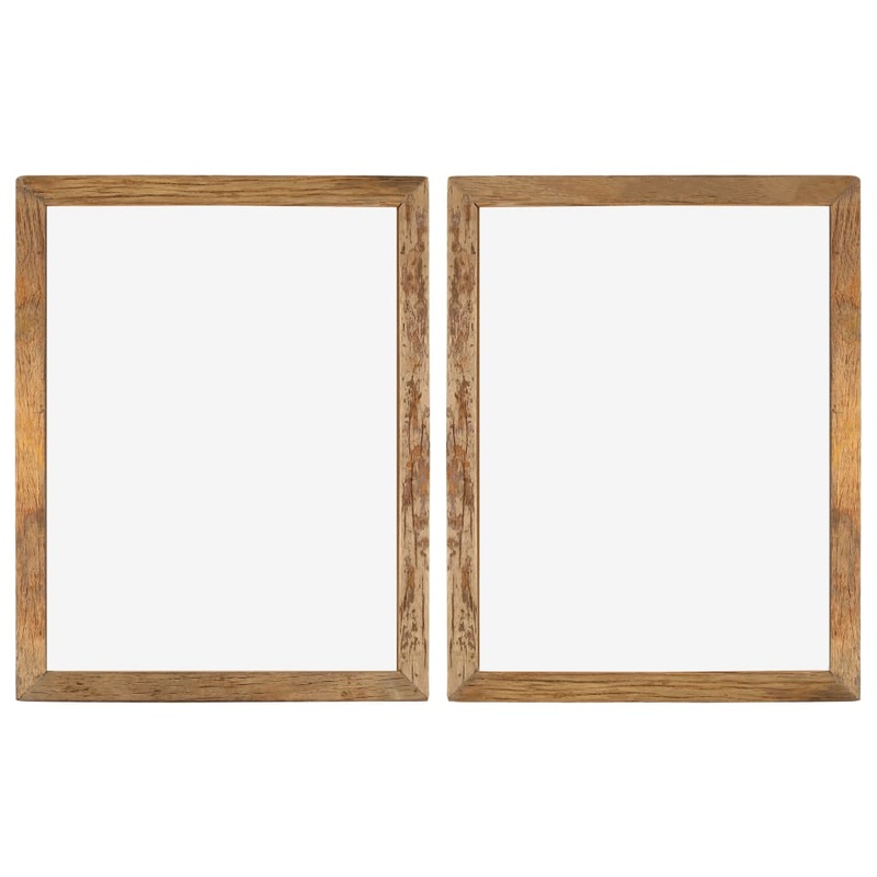 Berkfield Photo Frames 2 pcs 90×70 cm Solid Reclaimed Wood and Glass