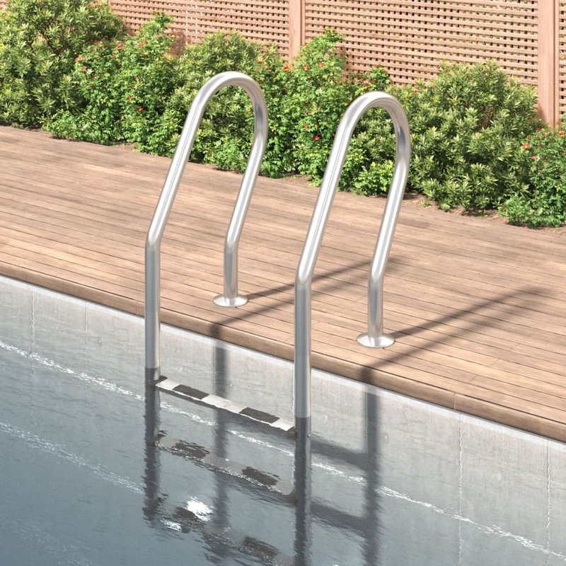 Berkfield Pool Ladder 54x38x158 cm 304 Stainless Steel