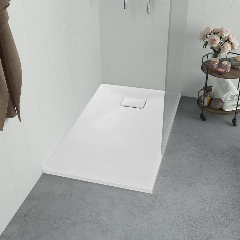 Berkfield Shower Base Tray SMC White 90×90 cm