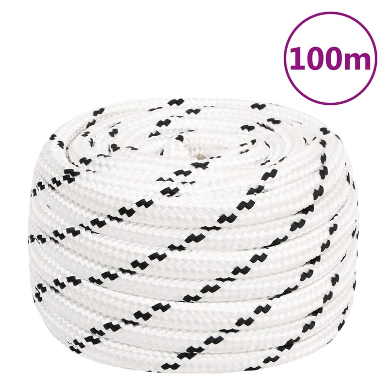 Berkfield Work Rope White 16 mm 100 m Polyester