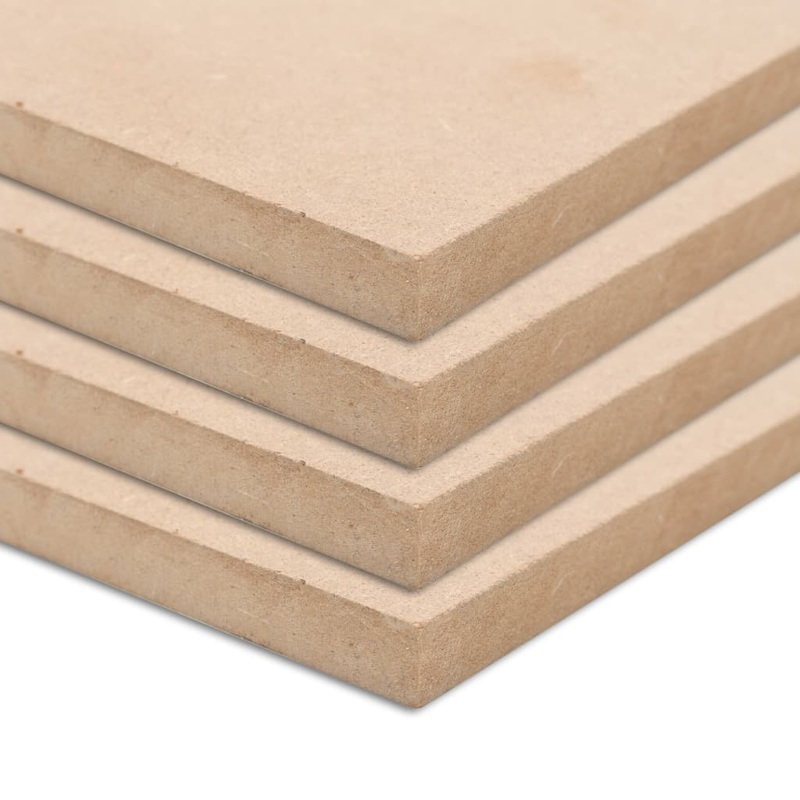 Berkfield 4 pcs MDF Sheets Square 60×60 cm 25 mm