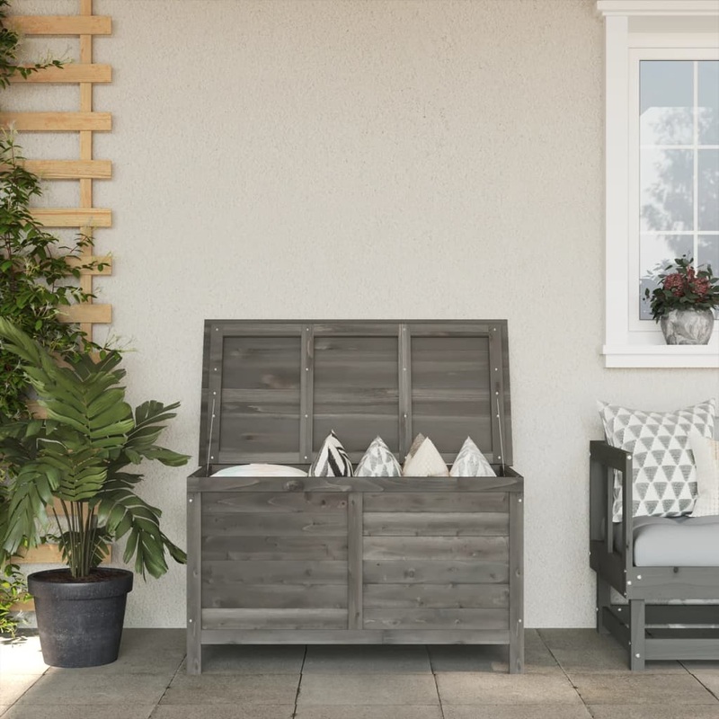 Berkfield Garden Storage Box Anthracite 99×49.5×58.5 cm Solid Wood Fir