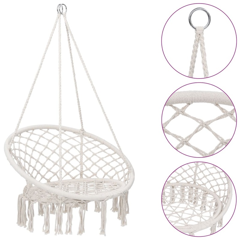 Berkfield Hammock Swing Chair 80 cm Beige