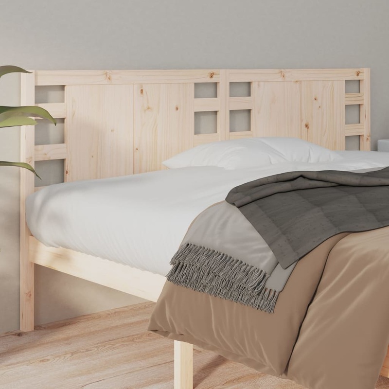 Berkfield Headboard 146x4x100 cm Solid Wood Pine