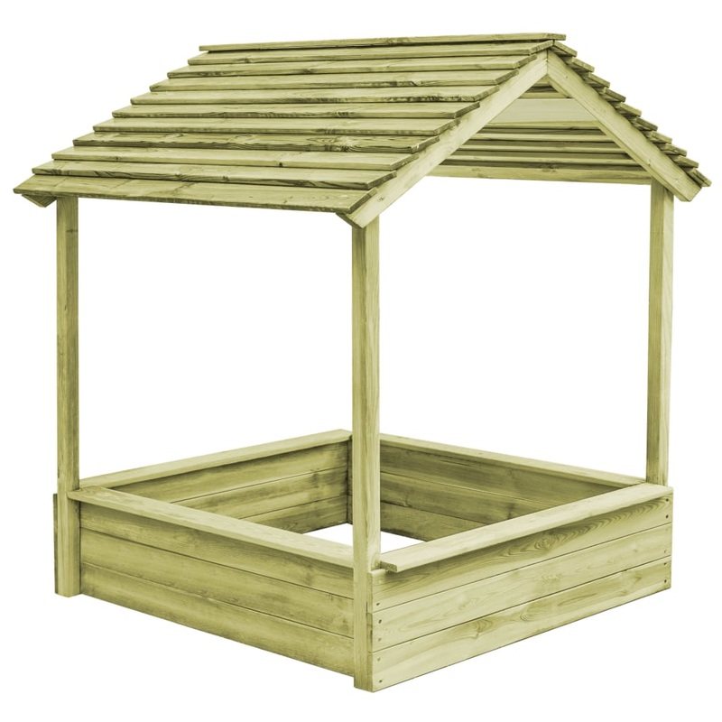 Berkfield Outdoor Playhouse with Sandpit 128x120x145 cm Pinewood