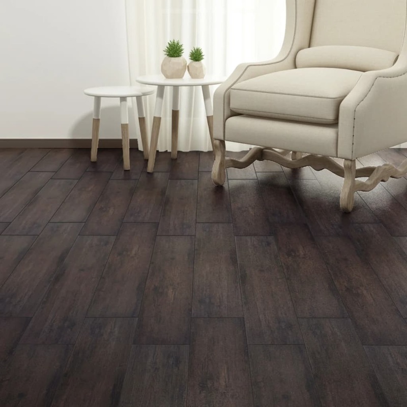 Berkfield Self-adhesive PVC Flooring Planks 5.21 m? 2 mm Dark Brown