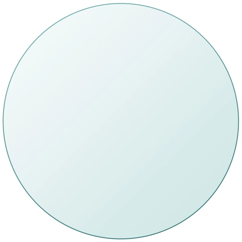 Berkfield Table Top Tempered Glass Round 900 mm