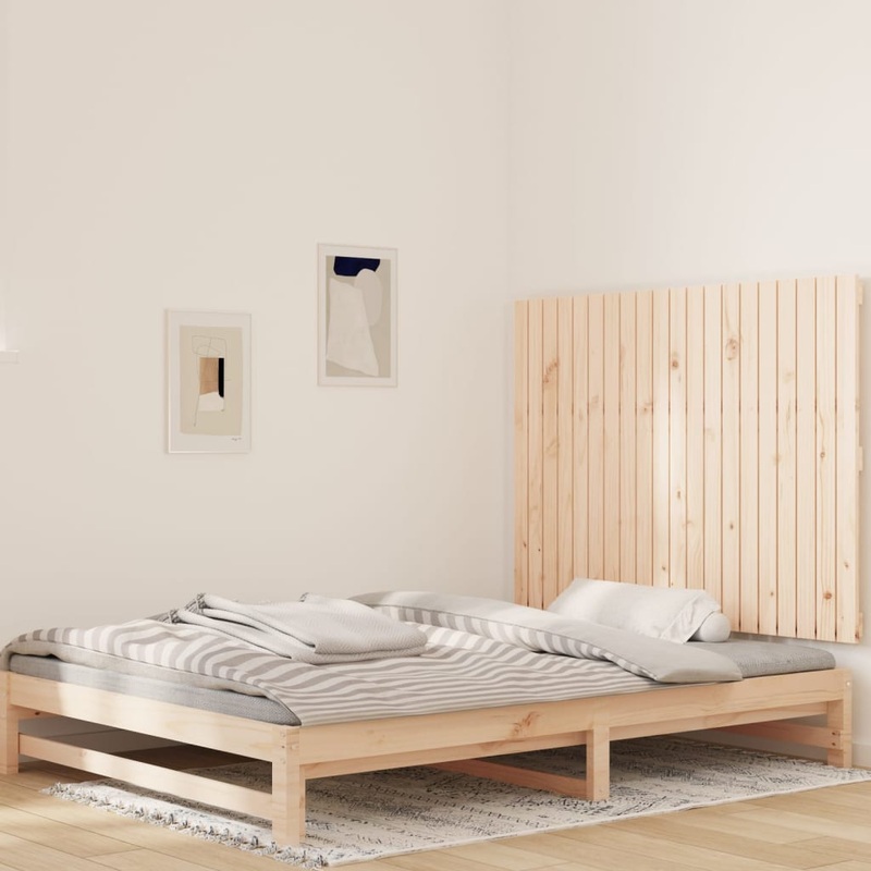 Berkfield Wall Headboard 127.5x3x90 cm Solid Wood Pine