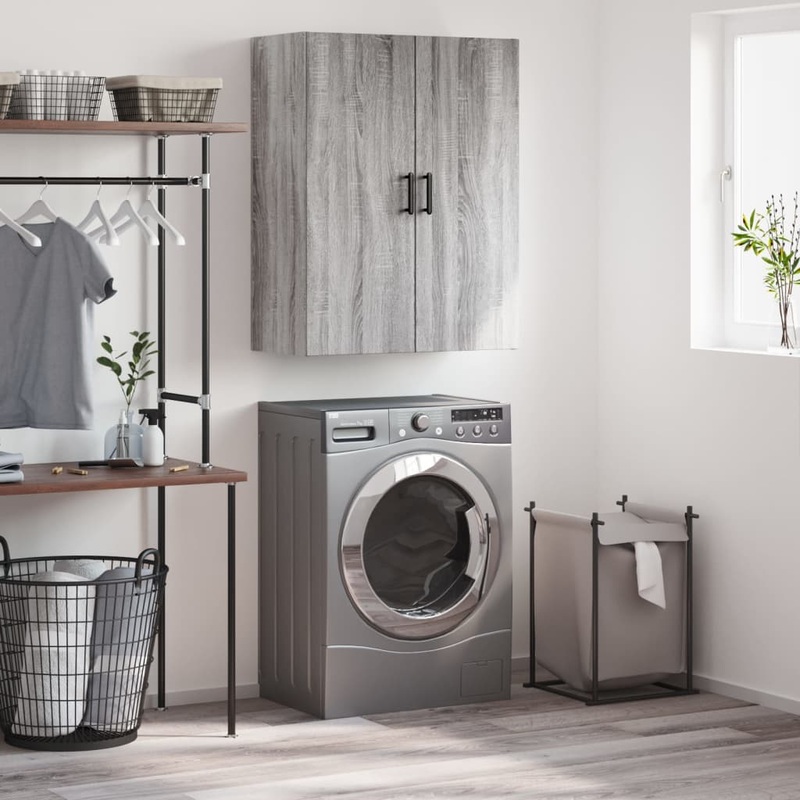 Berkfield Wall Mounted Cabinet Grey Sonoma 69.5x34x90 cm