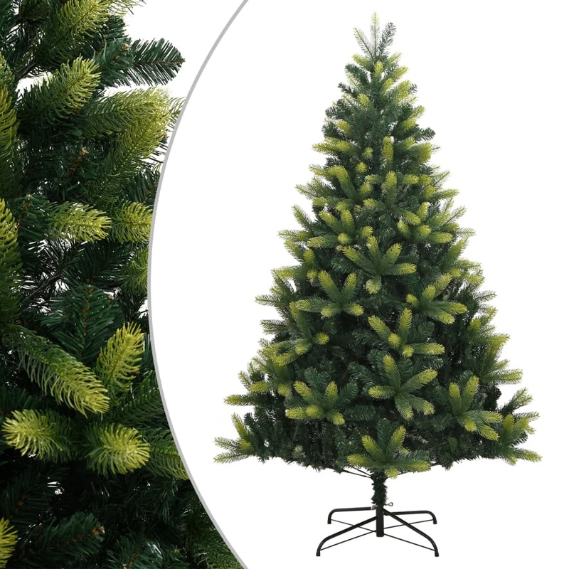 Berkfield Artificial Hinged Christmas Tree with Stand 240 cm