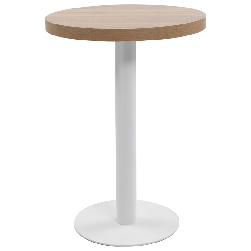 Berkfield Bistro Table Light Brown 60 cm MDF