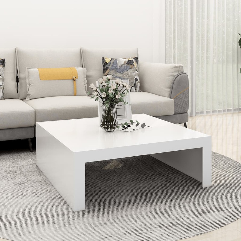 Berkfield Coffee Table White 100x100x35 cm Engineered Wood