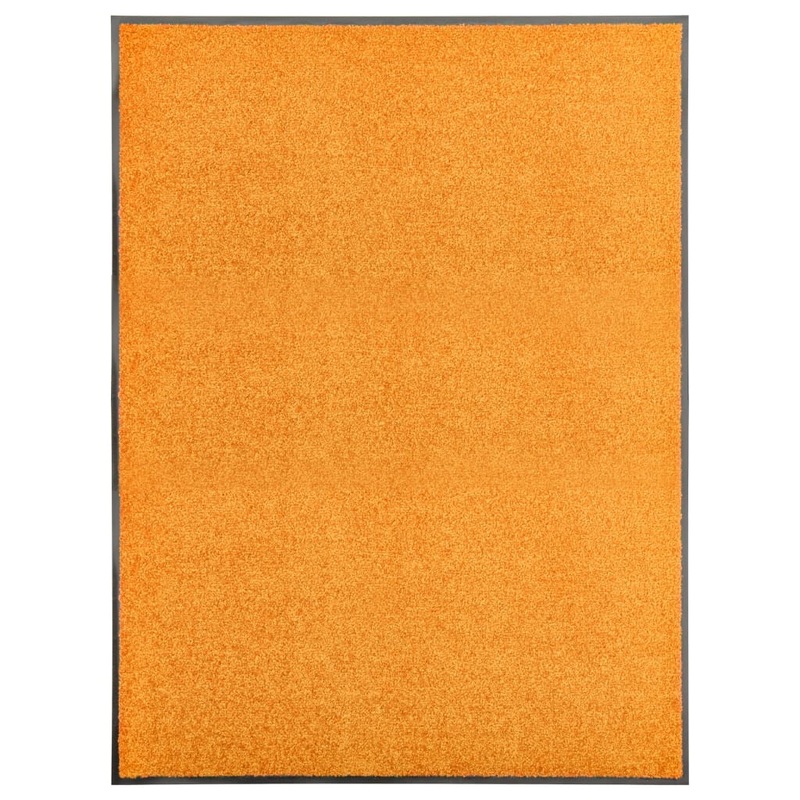 Berkfield Doormat Washable Orange 90×120 cm