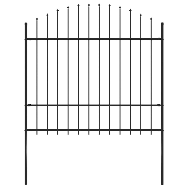 Berkfield Garden Fence with Spear Top Steel