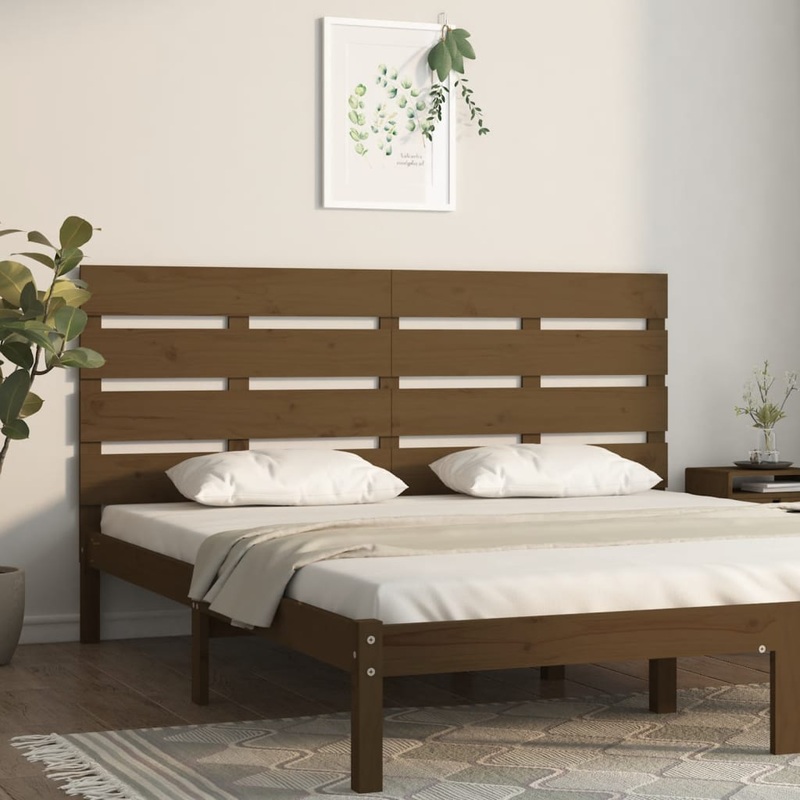 Berkfield Headboard Honey Brown 200x3x80 cm Solid Wood Pine