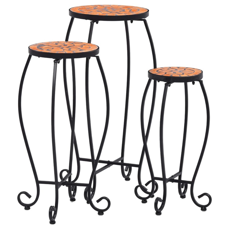 Berkfield Mosaic Tables 3 pcs Terracotta Ceramic