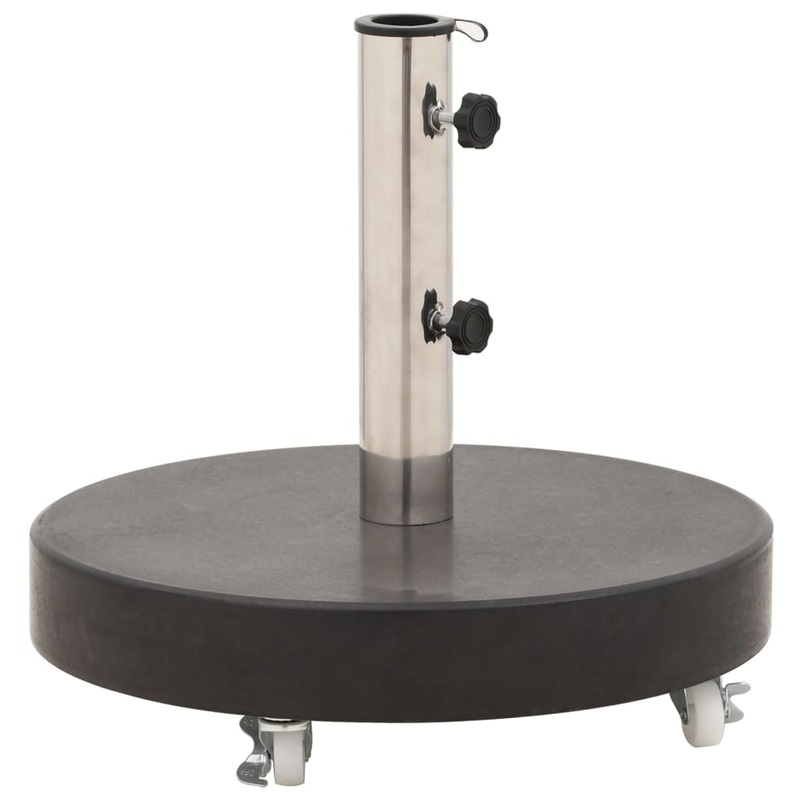 Berkfield Parasol Base Granite 30 kg Round Black