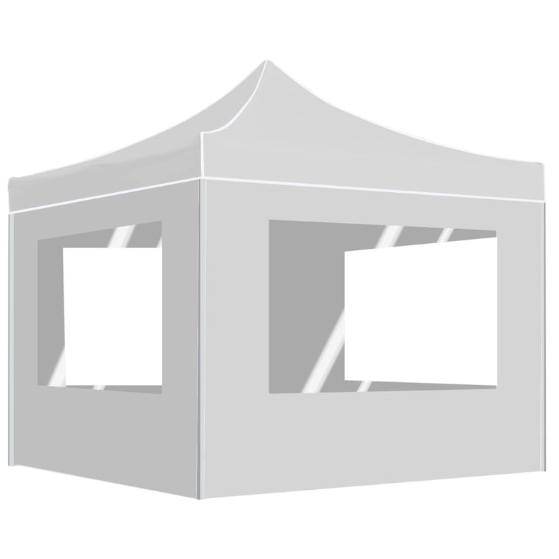 Berkfield Professional Folding Party Tent with Walls Aluminium 3×3 m White