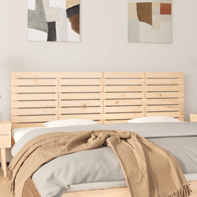 Berkfield Wall Headboard 206x3x63 cm Solid Wood Pine