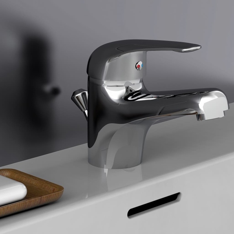 SCHTTE Basin Mixer Low Pressure MAGNA Chrome