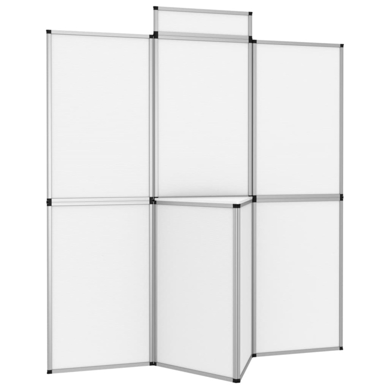 Berkfield 8-Panel Folding Exhibition Display Wall 181×200 cm White