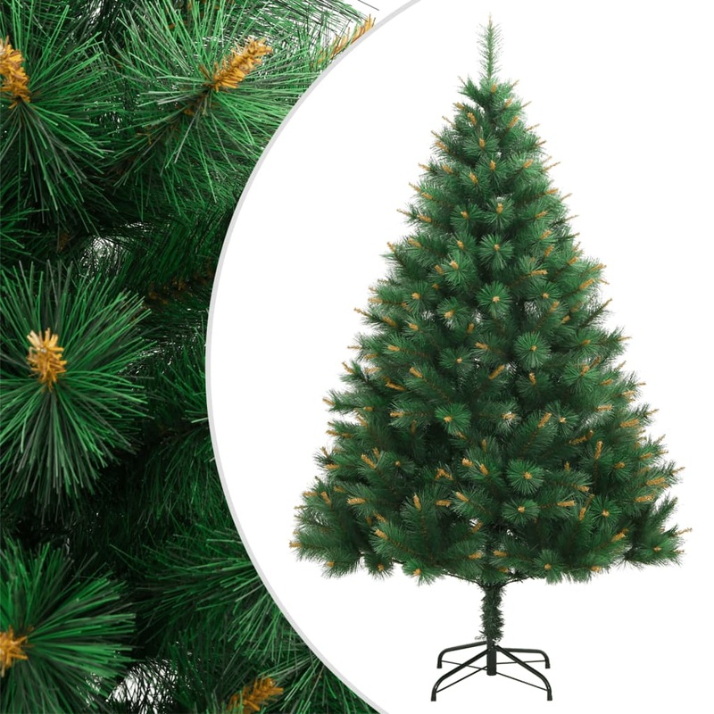Berkfield Artificial Hinged Christmas Tree with Stand 210 cm