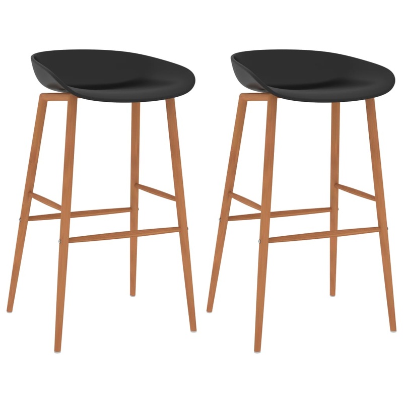 Berkfield Bar Chairs 2 pcs Black