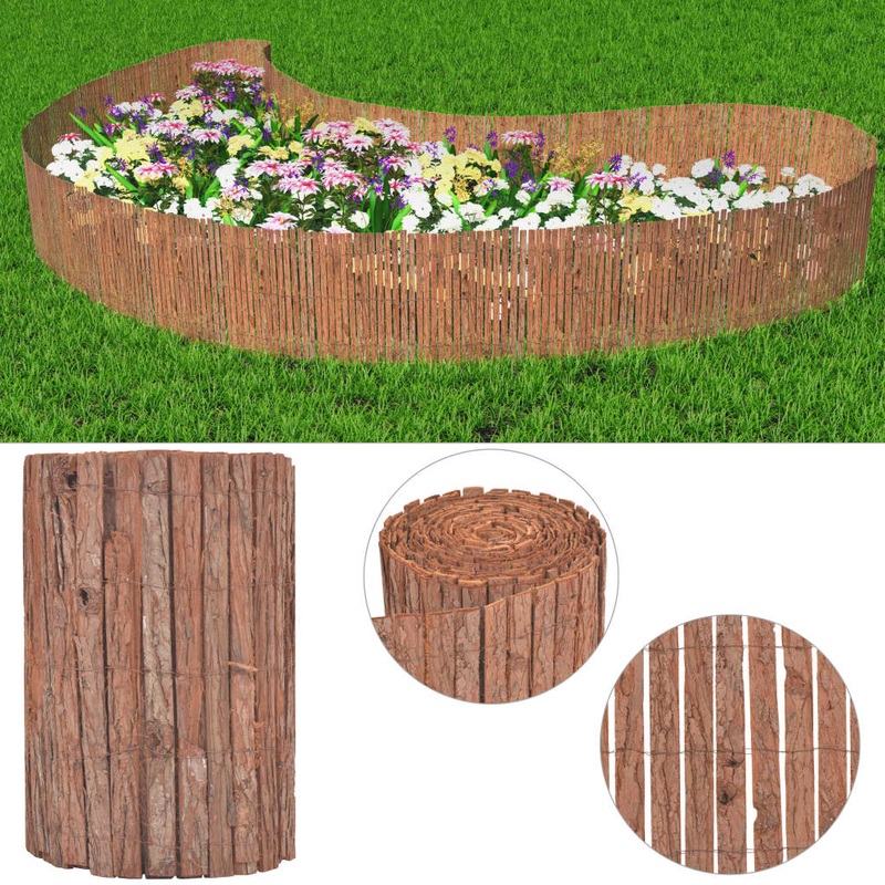 Berkfield Bark Fence 1000×50 cm