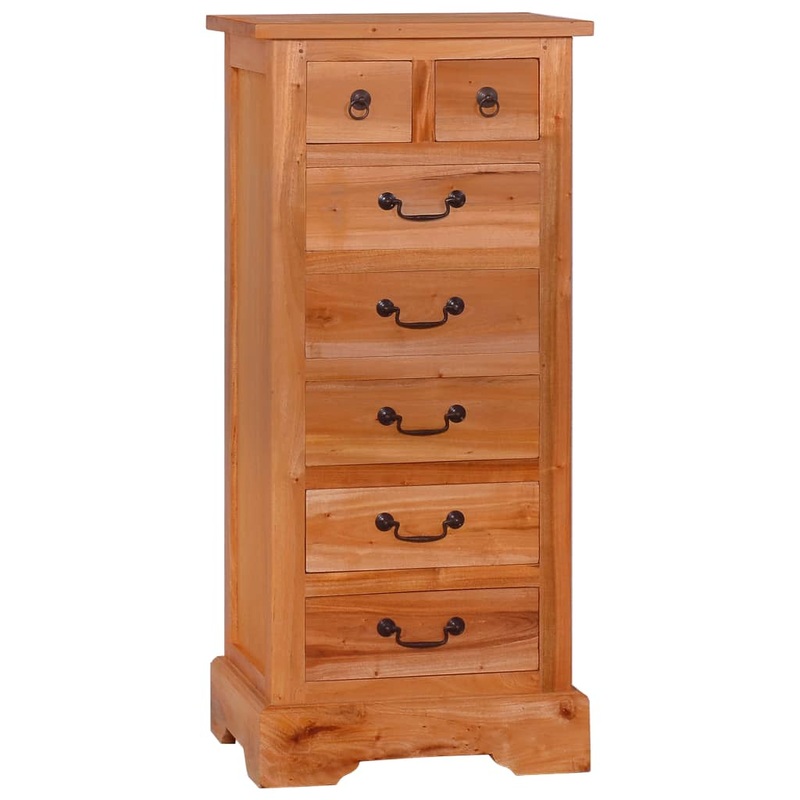 Berkfield Chest of Drawers 45x35x100 cm Solid Wood Mahogany