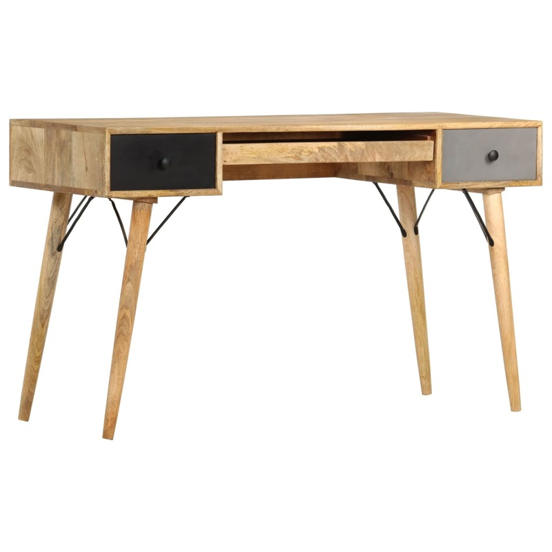 Berkfield Desk with Drawers 130x50x80 cm Solid Mango Wood