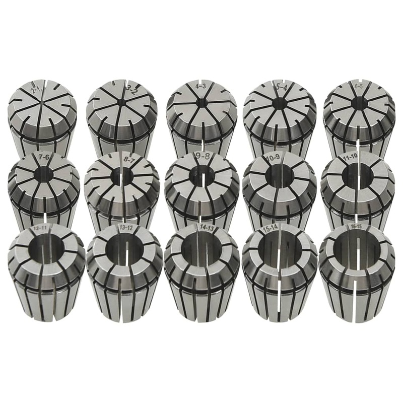 Berkfield ER25 Collets 15 pcs Turning Tool Set